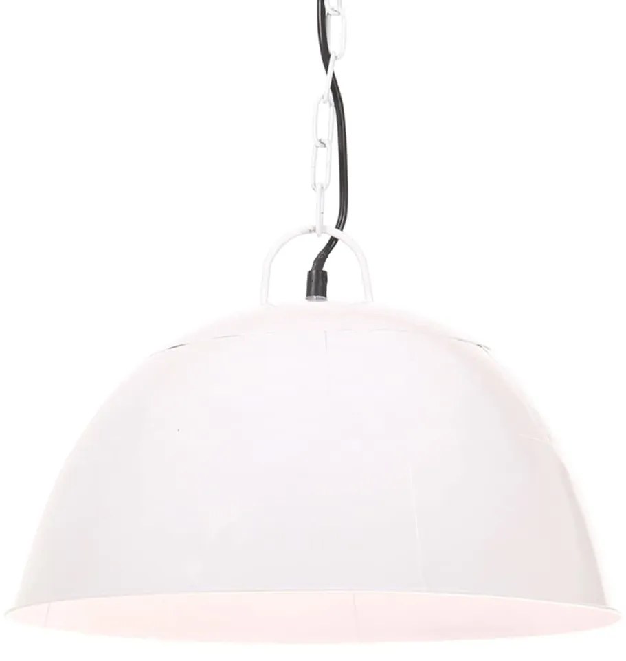 kerek fehér ipari vintage függőlámpa 25 W 41 cm E27