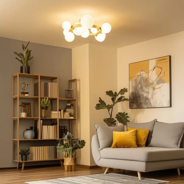 Brilagi - LED Felületre szerelhető csillár MILLA 10xG9/3W/230V arany/fehér