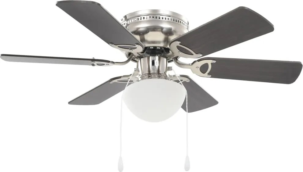 vidaXL díszes mennyezeti ventilátor lámpával 82 cm sötétbarna