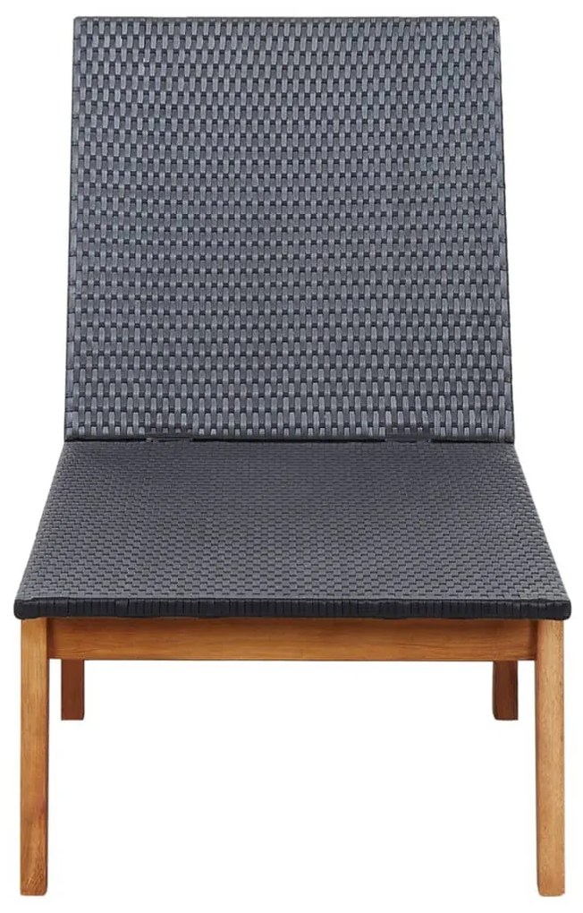 Polyrattan és tömör akácfa napozóágy