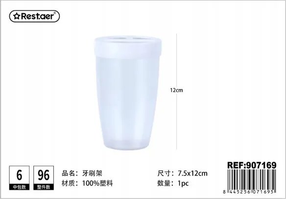 Elegáns fogkefetartó fehér színben