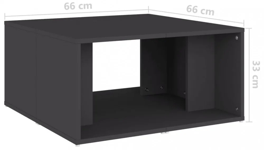 4 db szürke szerelt fa dohányzóasztal 33 x 33 x 33 cm