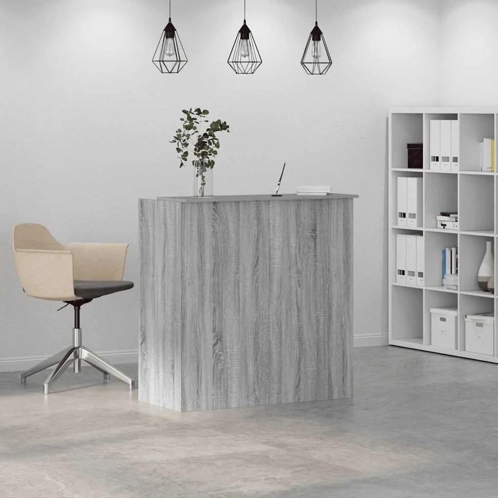 recepciós pult szürke sonoma 100x50x103,5 cm szerelt fa