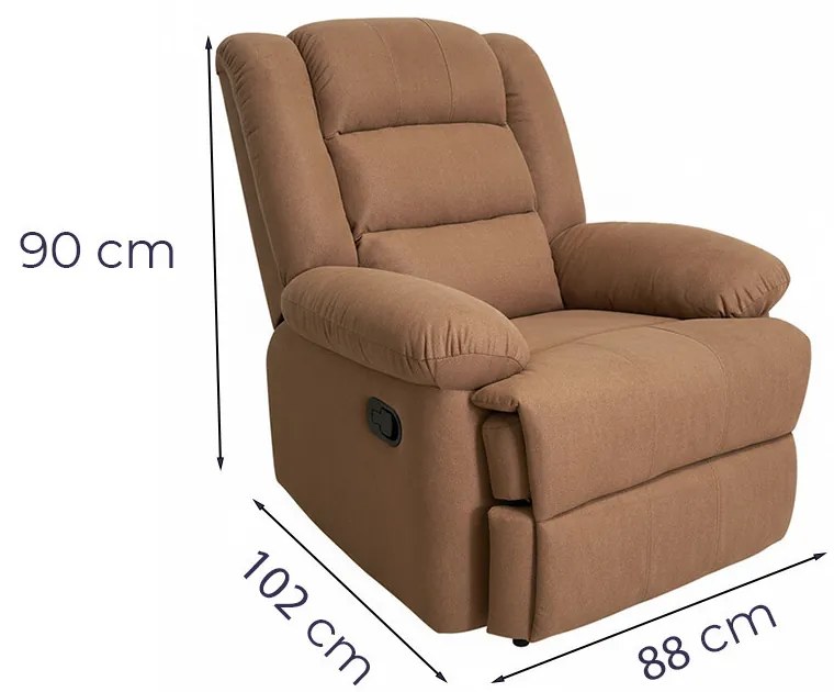 Relax manuális fekvőfotel fotelágy