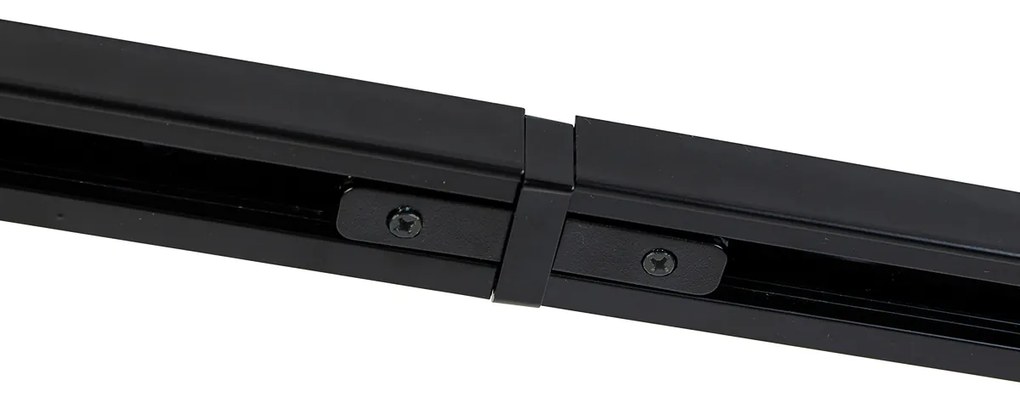 Modern sínrendszer 6 fekete spotlámpával, 1 fázisú, 200 cm - Iconic Jeana