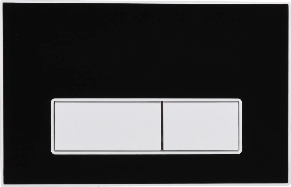 Frida nyomógomb, üveg, fekete, Geberit Sigma Duofix UP320 UP720 WC-kerethez