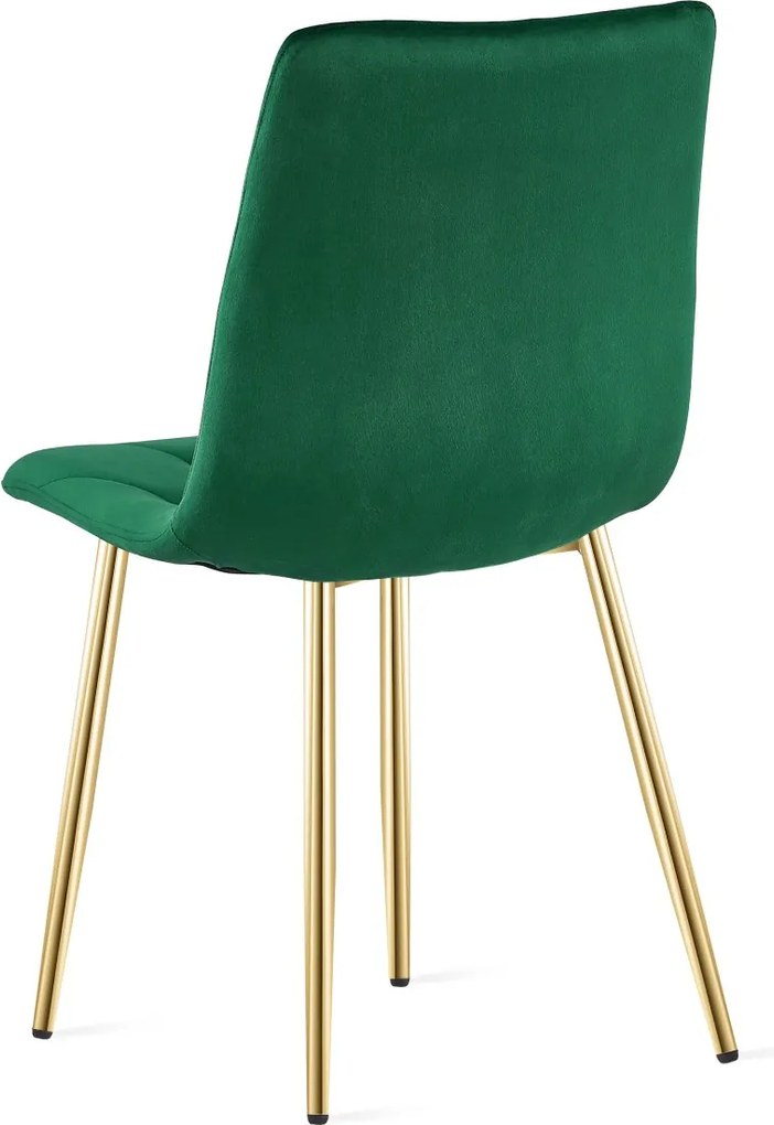 Zöld bársony étkezőszék LIBRA arany lábakkal