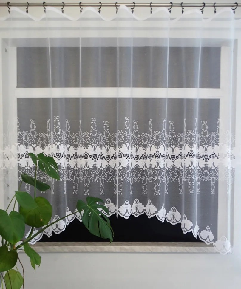 Mg Függöny ív 35279 jacquard 300x160cm kész lengyel szalaggal