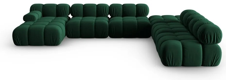 Zöld bársony kanapé 379 cm Bellis – Micadoni Home
