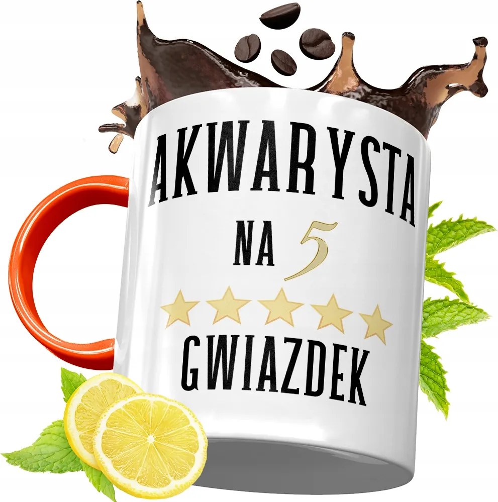 Narancssárga Bögre Akvarista Ajándék fényképes nyomtatással