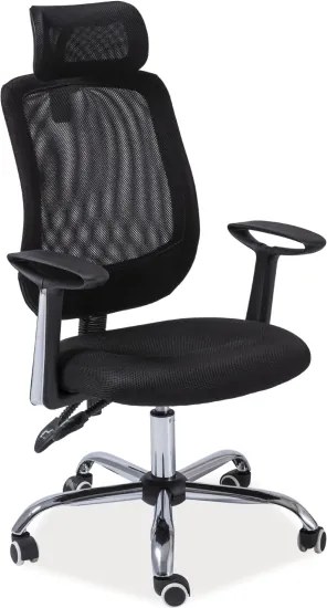 Fekete irodai szék FLEXISEAT Q-118RC