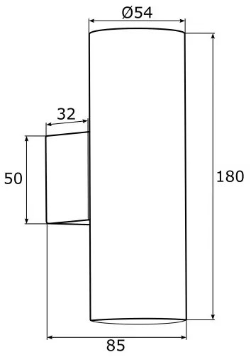 Argon 0909 - Fali lámpa MITOS 2xGU10/5W/230V fekete