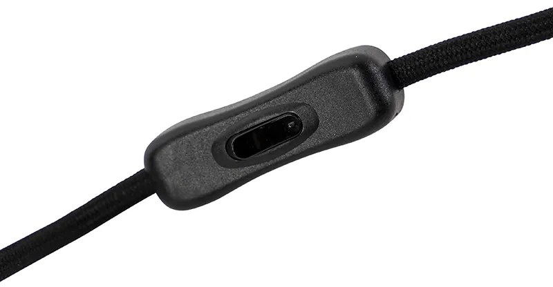 Art Deco asztali lámpa fekete füstüveggel 45,5 cm - Pallon