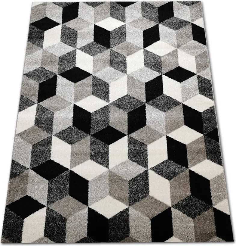 Szőnyeg 120x170 Szürke Fríz Modern Hálószoba Nappali Divatos