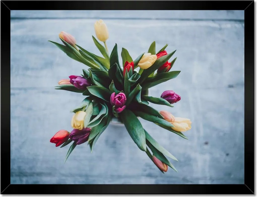 Poszterek keretben 40x30 Tulipánok Virágcsokor