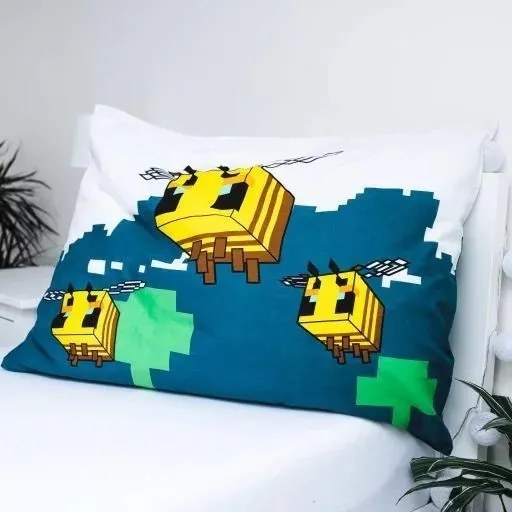 Minecraft Explore Overworld ágyneműhuzat 140×200cm, 70×90 cm