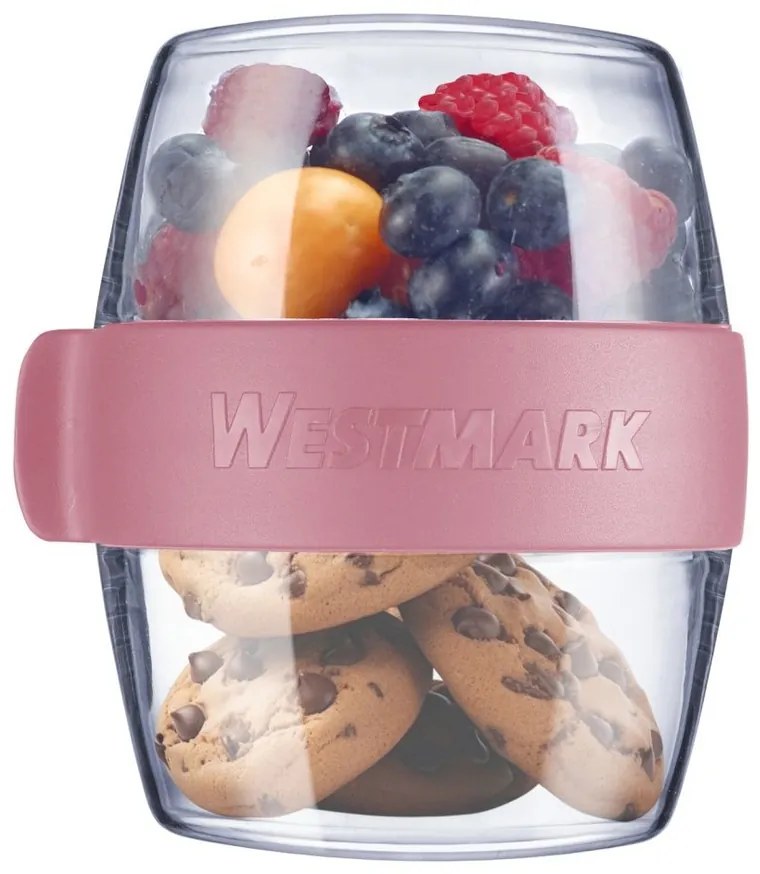 Westmark MINI kétrészes uzsonnás doboz, 400 ml, rózsaszín, S