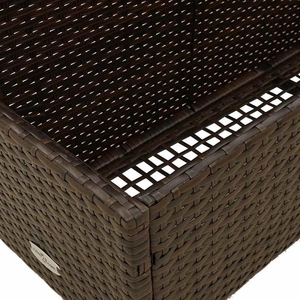barna polyrattan medence melletti úszótároló 110x100x57 cm