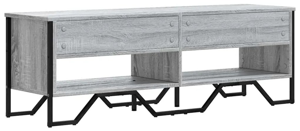 szürke sonoma színű szerelt fa TV-szekrény 122 x 34 x 41 cm