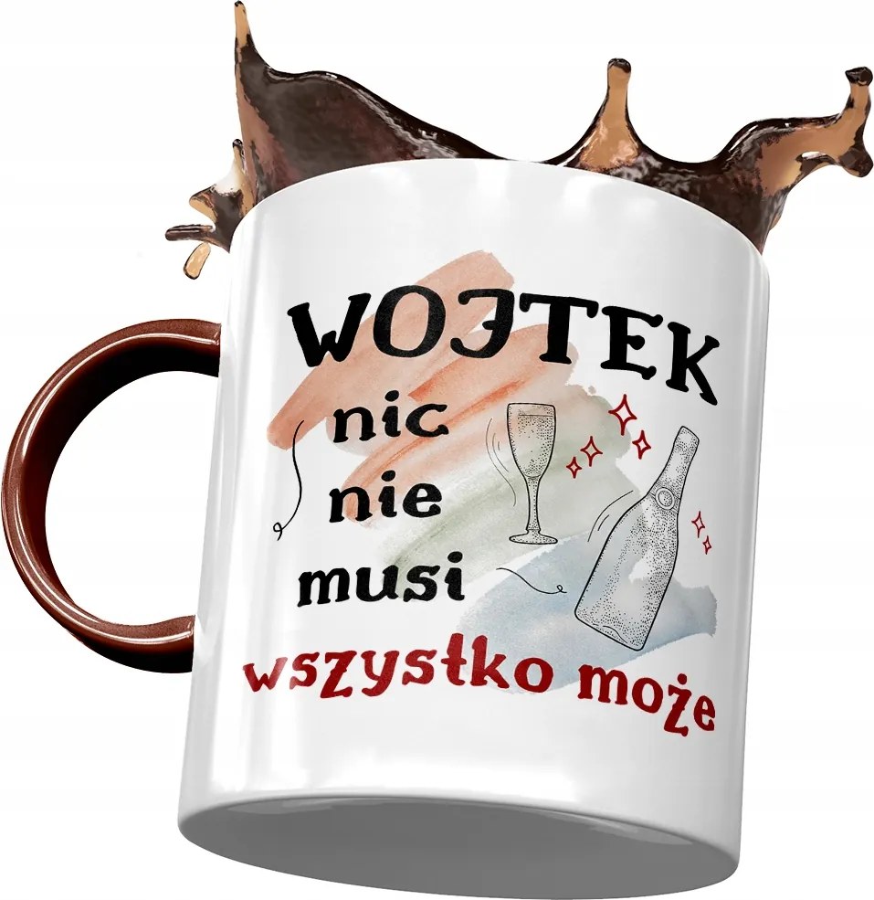 Bordó bögre Wojciech Wojtka Kollégáknak Ajándék Nyomtatott Fotóval