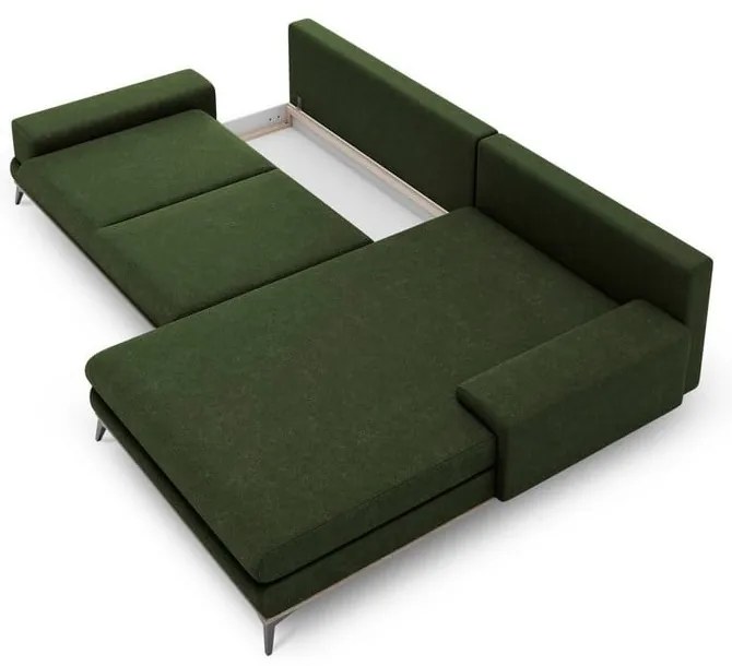 Planet üvegzöld kinyitható sarokkanapé, jobb oldali - Windsor & Co Sofas