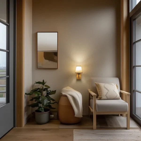 Brilagi - Fali lámpa NUBILA WOOD 1xE27/25W/230V tölgy/barna