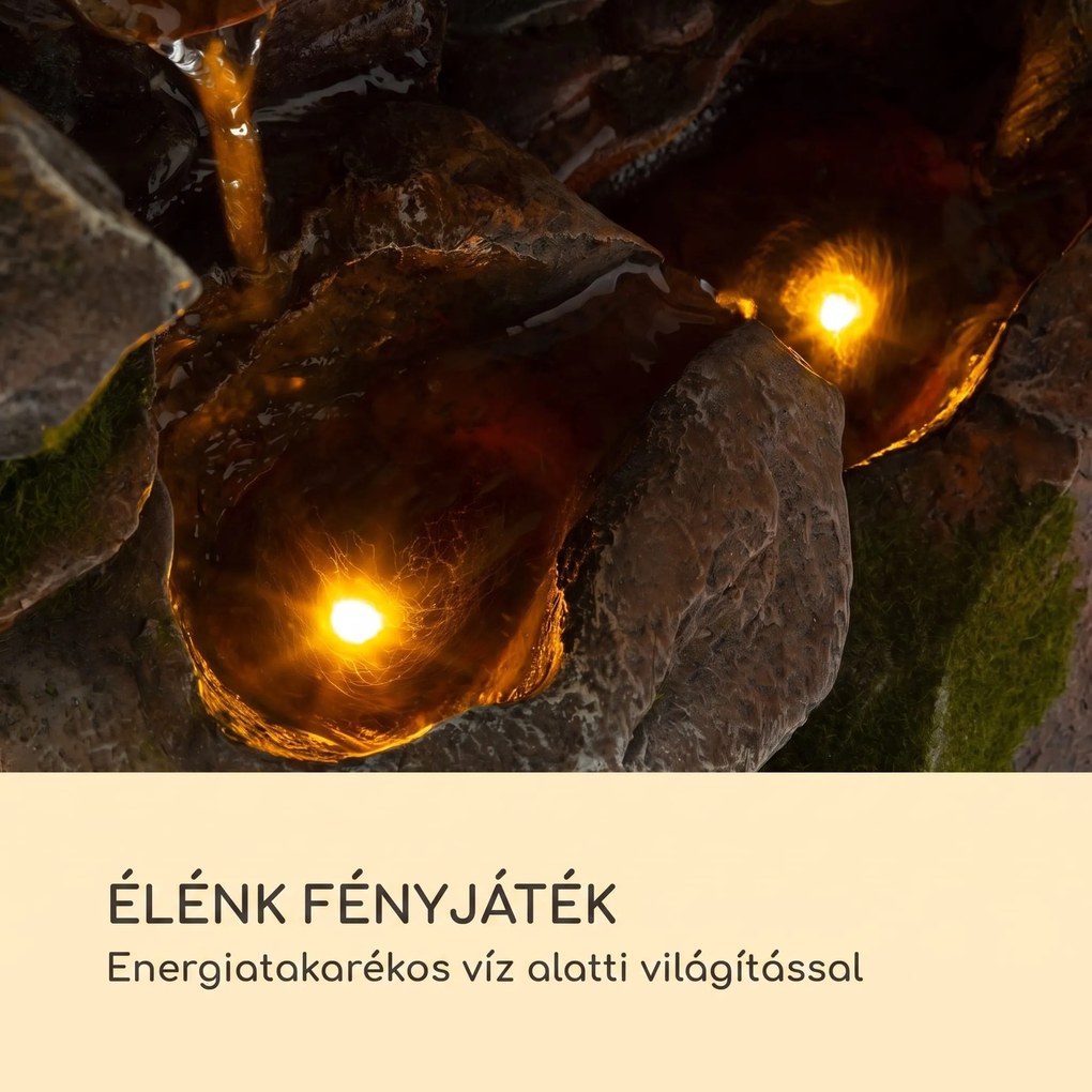 Blumfeldt Mystic Tree napelemes kút LED világítással, polireszin