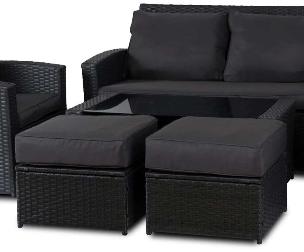 Keerti Ülőgarnitúra Szett Sötétszürke Színben FLORYDA