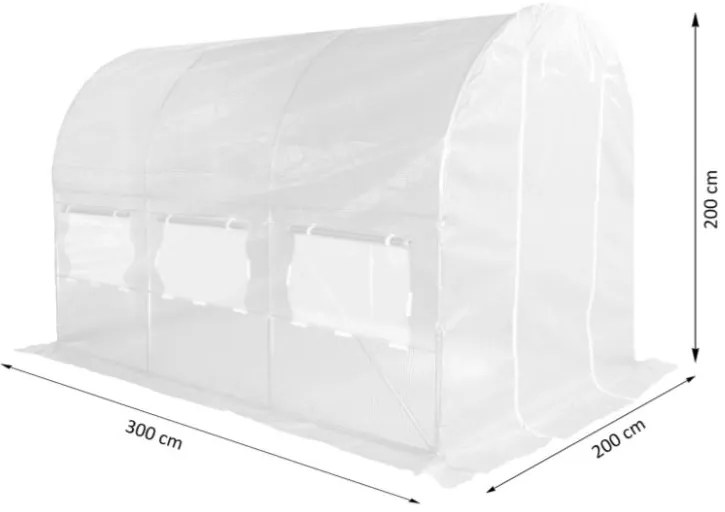 Kerti fóliaház/fóliasátor 2x3m UV filterrel PREMIUM