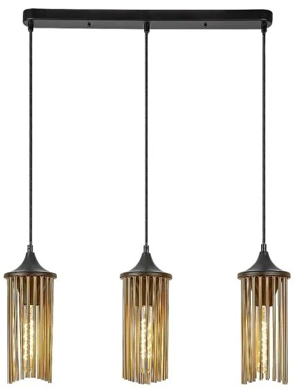 Rabalux 72153 - Csillár zsinóron ROXAS 3xE27/40W/230V