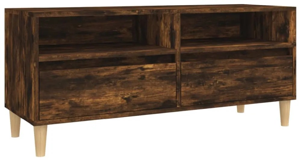füstös tölgy színű szerelt fa TV-szekrény 100x34,5x44,5 cm