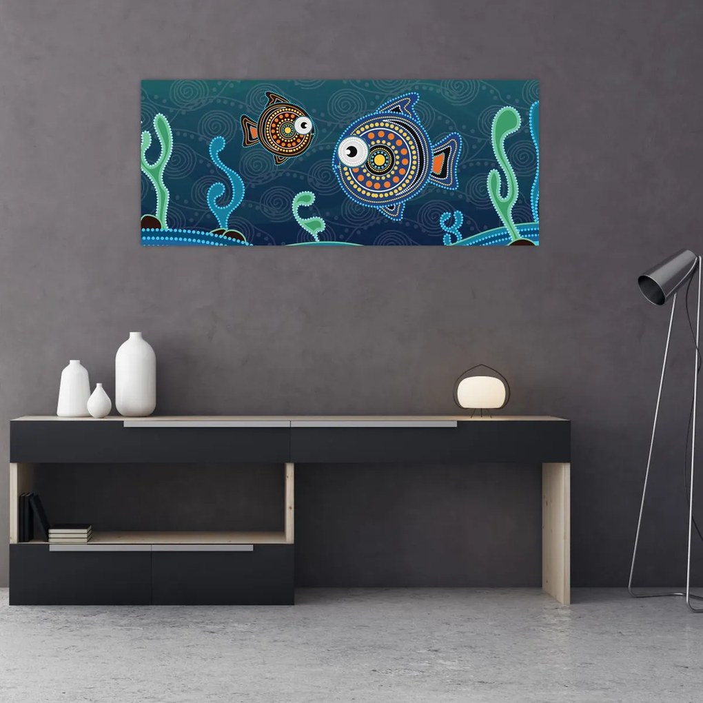 Kép - festett hal (120x50 cm)