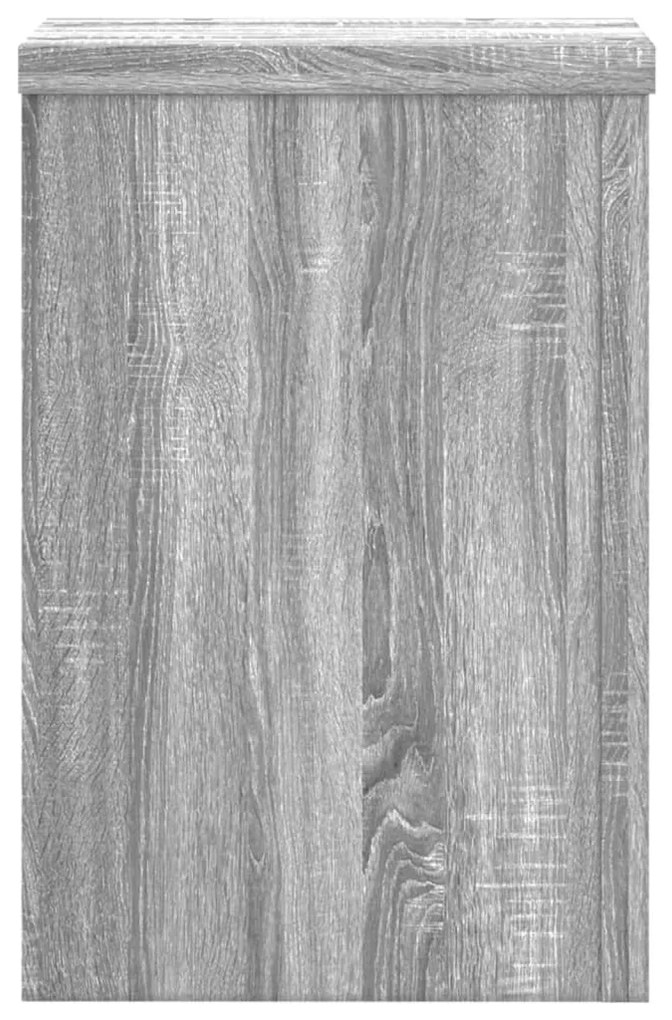 2 db szürke sonoma szerelt fa növénytartó állvány 25x25x35 cm