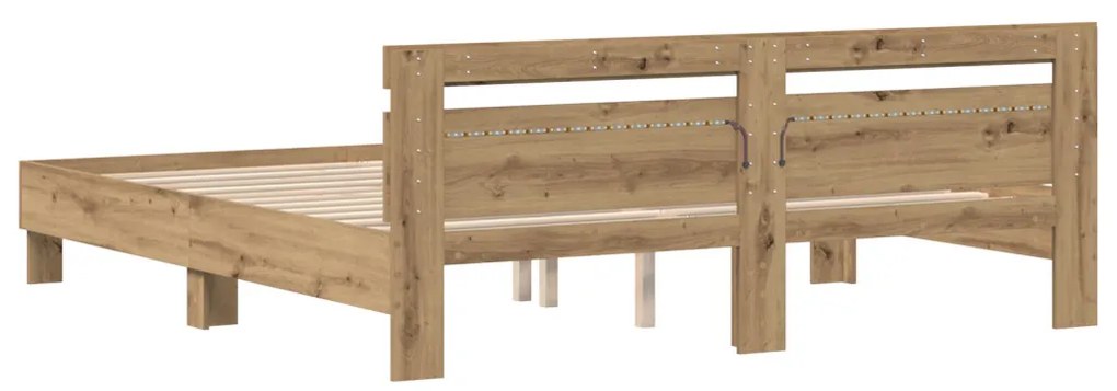 Fa ágykeret Kézműves tölgy Tömör tölgyfa 200 x 200 cm Ágykeret