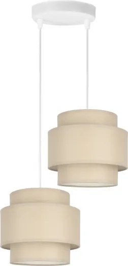 BRILAGI - Kábeles függőlámpa RESNA 2xE27/60W/230V, átm. 30 cm, bézs