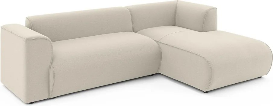 Bézs sarokkanapé (jobb oldali-heverő résszel) Merid – Ropez