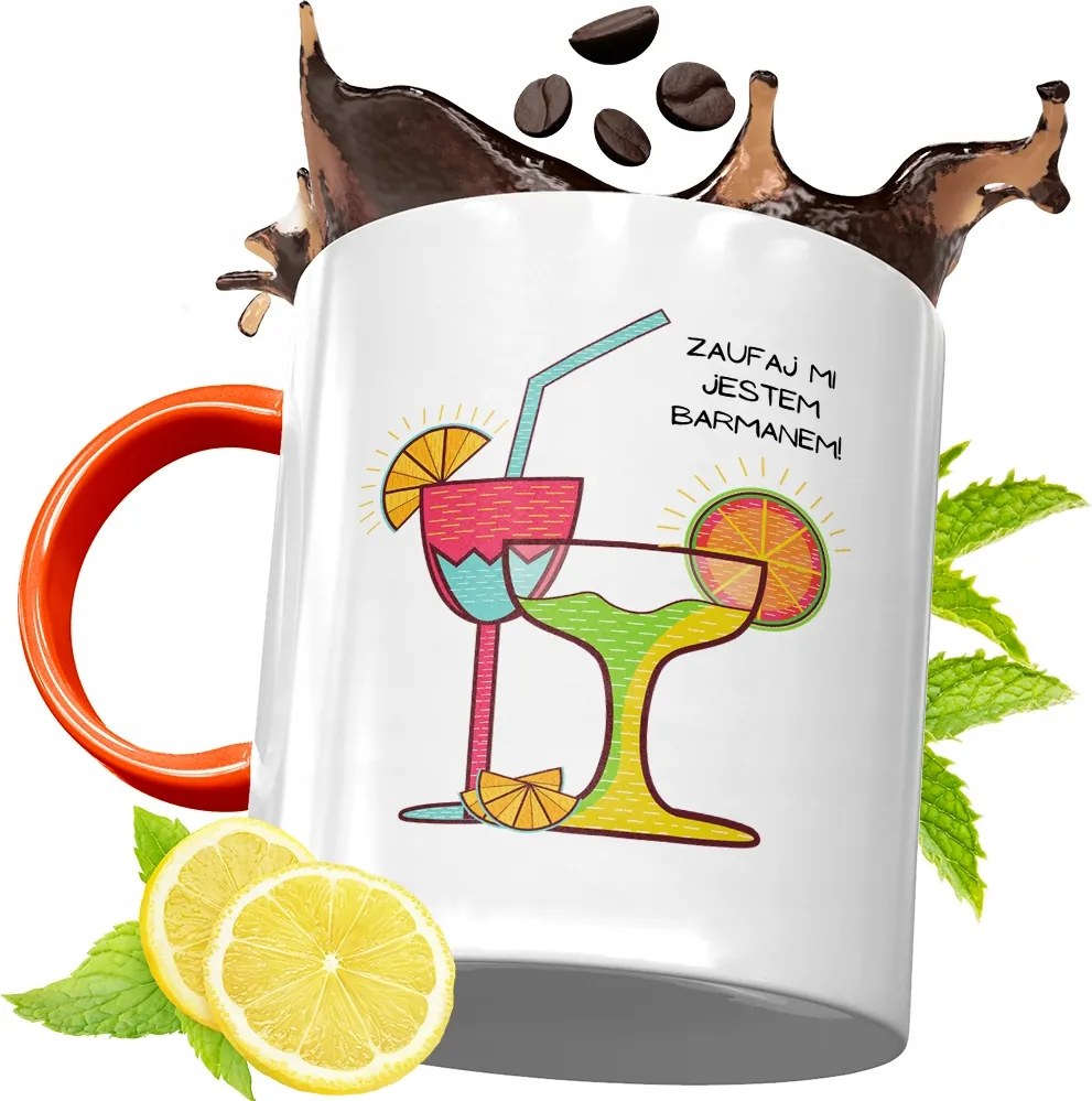 Narancssárga Bögre Csaposnak Ajándék fényképes nyomattal