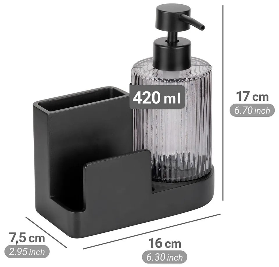 Fekete poligyanta mosogatóeszköz tartó – Wenko