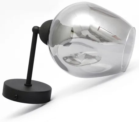 Fali lámpa LILI 1xE27/15W/230V fekete/szürke