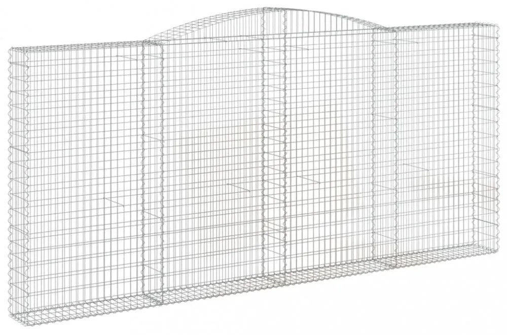 8 db íves horganyzott vas gabion kosár 400x30x180/200 cm