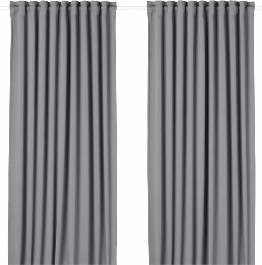 Függöny Majgull Sötétítő Alagút Szürke 145 cm x 300 cm 2 db