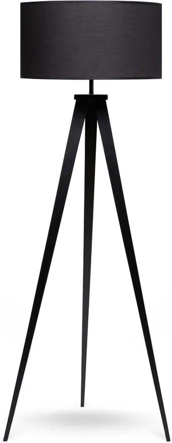 Kiki állólámpa fém lábakkal és fekete búrával - Bonami Essentials