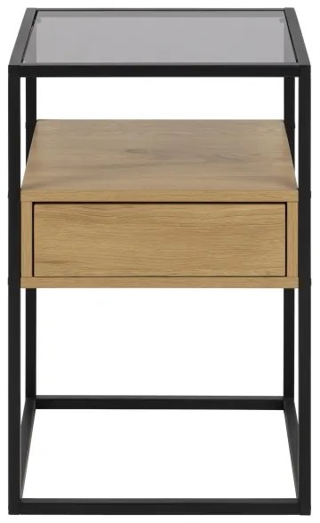 Éjjeliszekrény ZEIN tölgy/fekete