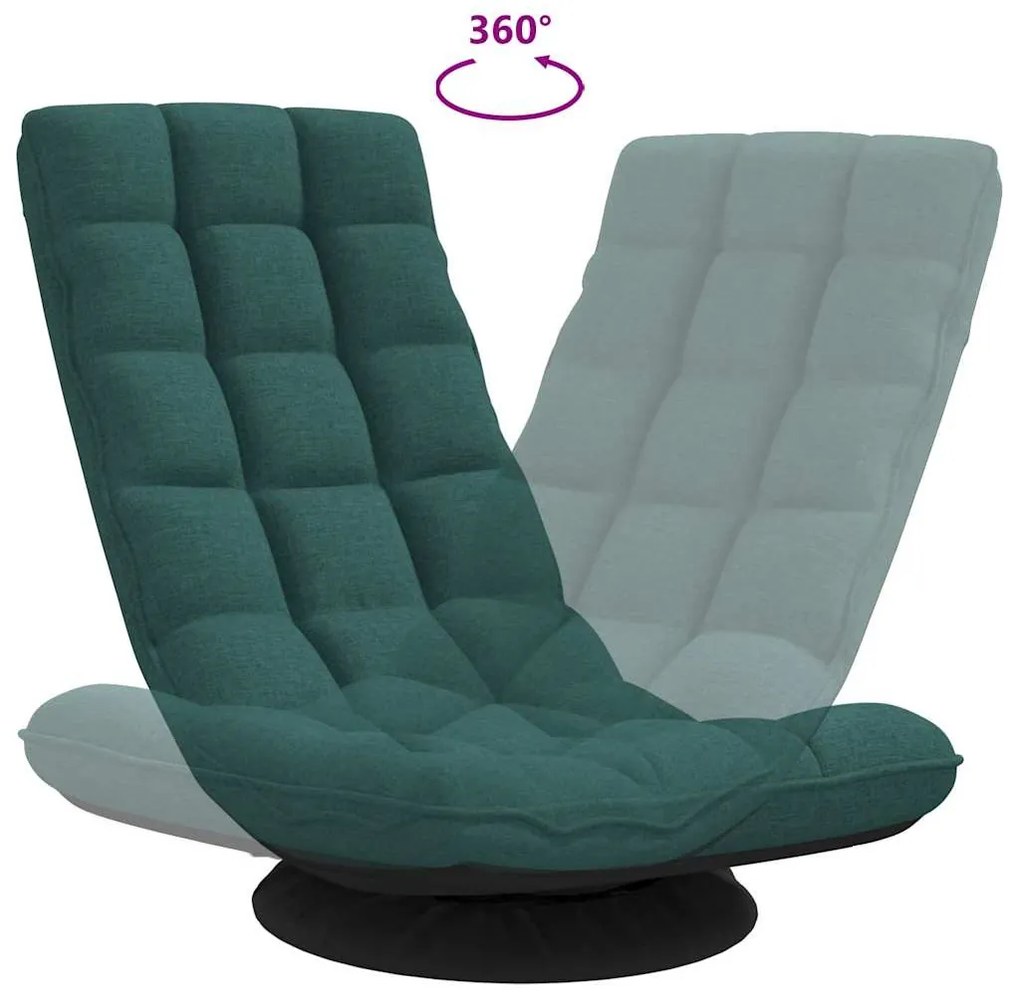 sötétzöld szövet forgó padlószék 70x51x79 cm