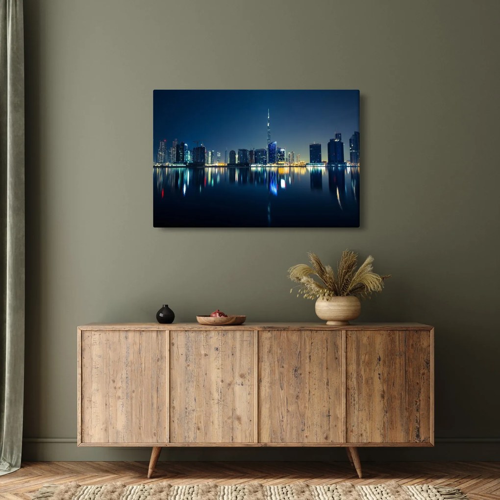 Éjszakai város képe (90x60 cm)