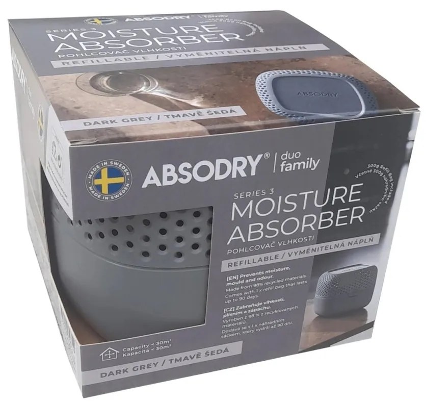 Everbrand Nedvességelnyelő Absodry Duo Family Bag3-sorozat, 30 m3-ig, sötét szürke