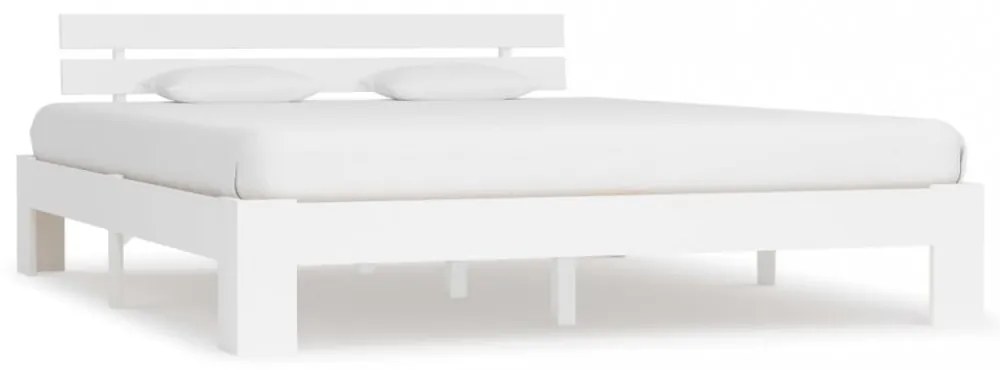 fehér tömör fenyőfa ágy matrac nélkül 180 x 200 cm