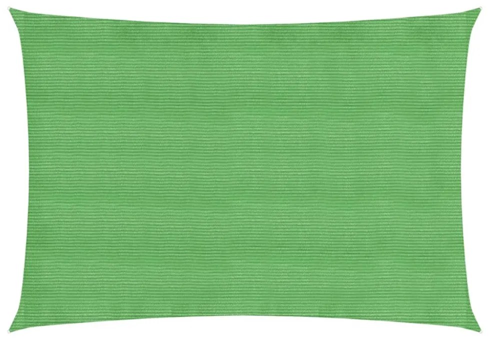 világoszöld négyszögletű HDPE napvitorla 160 g/m² 2 x 3,5 m