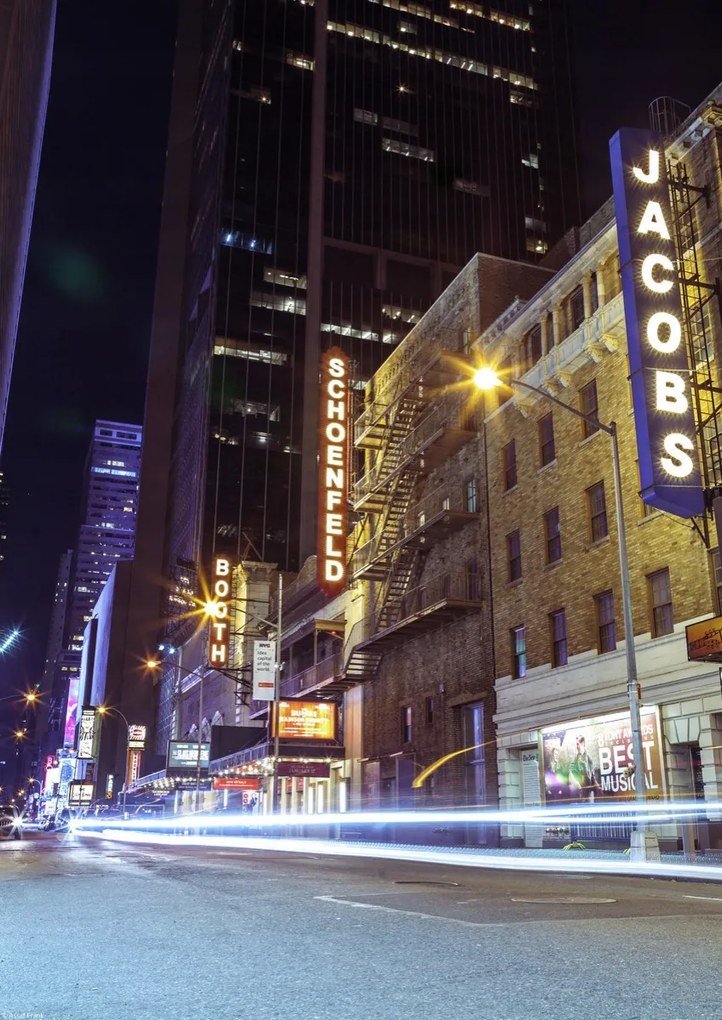 Poszter 29,7x42cm Times square és Broadway éjszaka New York 2, Assaf Frank