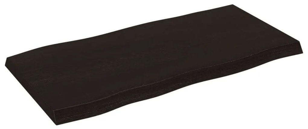 sötétbarna kezelt tömör asztallap 80x40x(2-4) cm